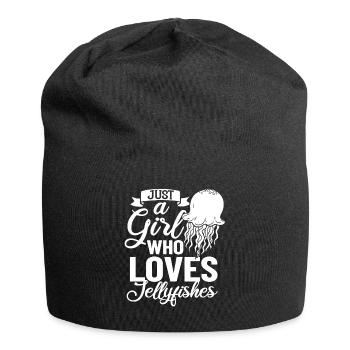 Qualle Meduse Fisch Tank Meerestiere Aquarium - Jersey-Beanie - Schwarz - Vorne