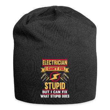 Je ne peux pas réparer Stupid Electrician - Bonnet en jersey - noir - Devant