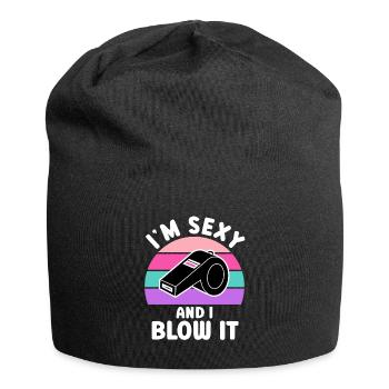 I am sexy and i blow it SChiedsrichterin - Jersey-Beanie - Schwarz - Vorne