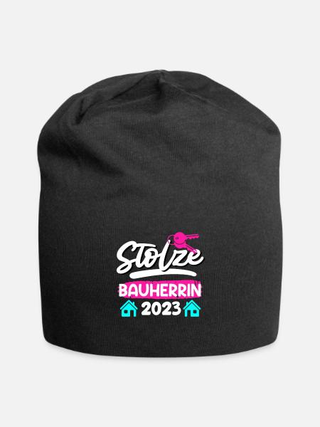 Stolze Bauherrin 2023 Richtfest Eigenheim - Jersey-Beanie - Schwarz