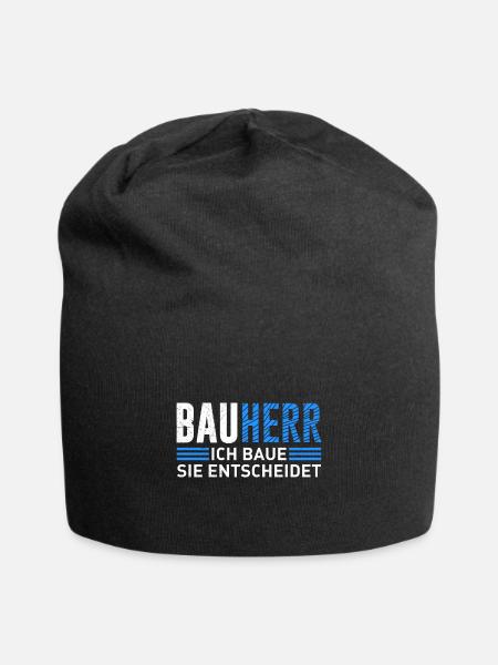 Bauherr ich baue Sie entscheidet Eigenheim - Jersey-Beanie - Schwarz