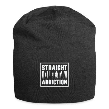 Suchtkranke Genesungskrieger Patienten mit - Jersey-Beanie - Anthrazit - Vorne