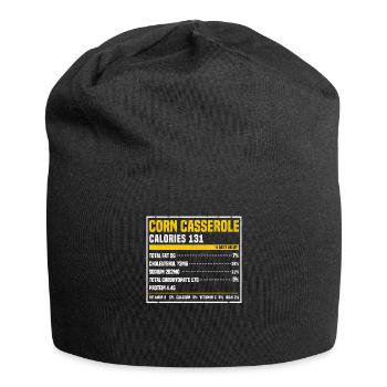 Casserole de maïs Informations nutritionnelles Nourriture de Thanksgiving - Bonnet en jersey - noir - Devant