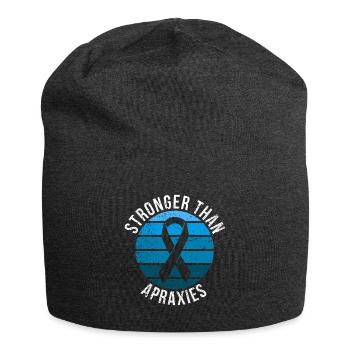 Speech Apraxia Awareness Stronger Apraxia Of - Jersey Beanie - charcoal grey - Front