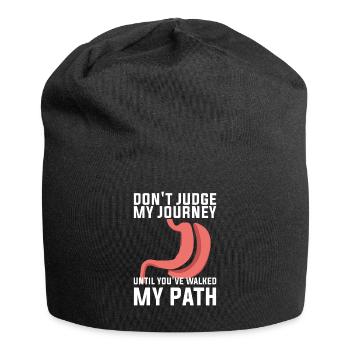 Don't Judge My Journey Until You've Walked My Path - Jersey-Beanie - Schwarz - Vorne