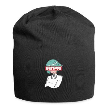 Anime Fan Präsent Japanischer Zeichentrick Cosplay - Jersey-Beanie - Schwarz - Vorne