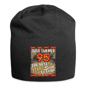 95. Geburtstag 95 Jahre alt Vintage-Design, Spruch - Jersey-Beanie - Schwarz - Vorne
