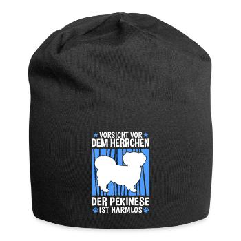 Pekinese Herrchen Peking-Palasthund Pekingese - Jersey-Beanie - Schwarz - Vorne