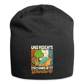 Wandern Spruch Wanderung - Jersey-Beanie - Schwarz - Vorne