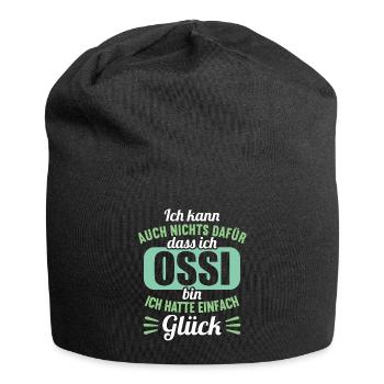 DDR Ostdeutschland Osten Ostalgie Ossi - Jersey-Beanie - Schwarz - Vorne