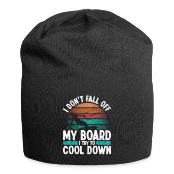 I don't fall down Funny Kiteboarder Vintage KiteI d - Jersey Beanie - black - Front