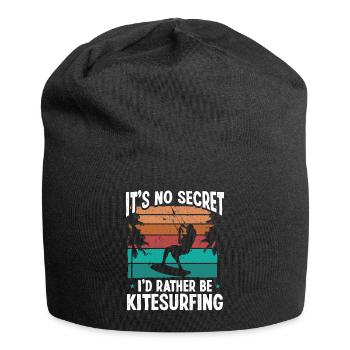 Kiteboarder its no Secret Kitesurfing VintageKiteb - Jersey-Beanie - Schwarz - Vorne