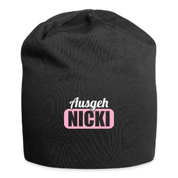 DDR Ostdeutschland Osten Ossi Ausgeh Nicki - Jersey-Beanie - Schwarz - Vorne