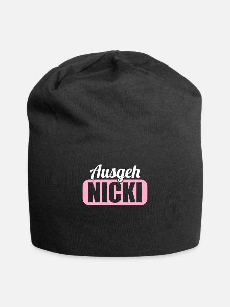 DDR Ostdeutschland Osten Ossi Ausgeh Nicki - Jersey-Beanie - Schwarz