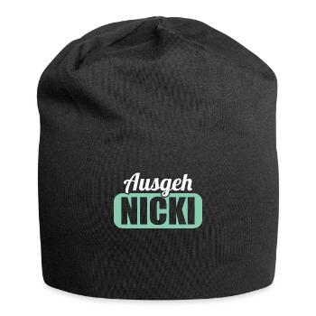 DDR Ostdeutschland Osten Ossi Ausgeh Nicki - Jersey-Beanie - Schwarz - Vorne
