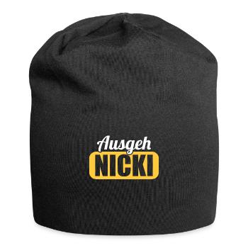 DDR Ostdeutschland Osten Ossi Ausgeh Nicki - Jersey-Beanie - Schwarz - Vorne