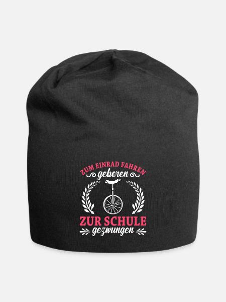 Einrad - Jersey-Beanie - Schwarz