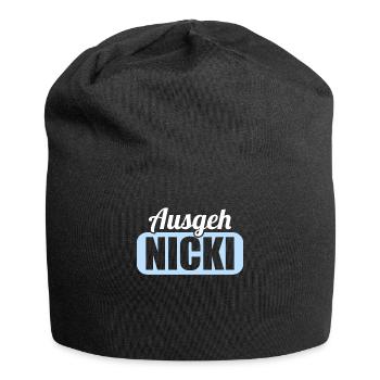 DDR Ostdeutschland Osten Ossi Ausgeh Nicki - Jersey-Beanie - Schwarz - Vorne