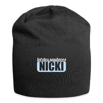 DDR Osten Ossi Letztes sauberes Nicki - Jersey-Beanie - Schwarz - Vorne