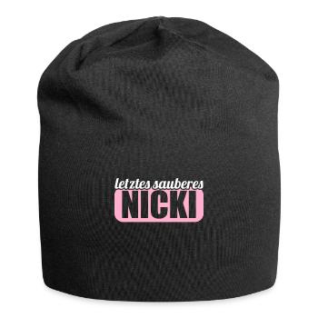 DDR Osten Ossi Letztes sauberes Nicki - Jersey-Beanie - Schwarz - Vorne