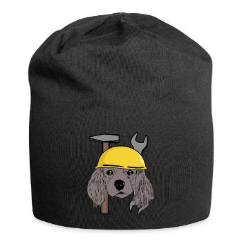 Dog Head Dog Safety Helmet Construction Site Commercial Child - Jersey Beanie - black - Front