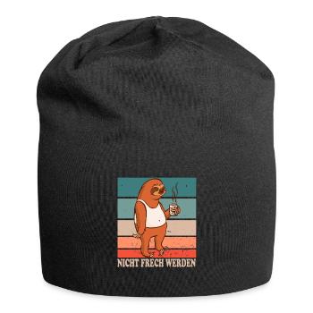 Nicht Frech Werden Design für Faultier Fans - Jersey-Beanie - Schwarz - Vorne