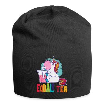 Equali Tea Boba Geschenk - Jersey-Beanie - Schwarz - Vorne