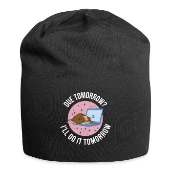 Cadeau de procrastination Due Tomorrow - Bonnet en jersey - noir - Devant