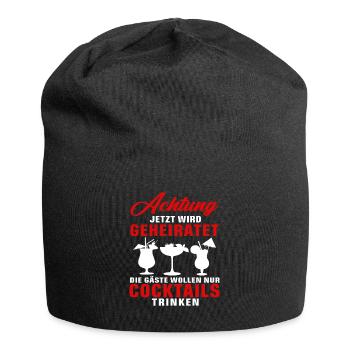 Hochzeit Heiraten Junggesellenabschied Spruch - Jersey-Beanie - Schwarz - Vorne