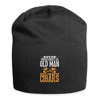Cigar Smoking Smoker Tobacco Cigar Gift - Jersey Beanie - black - Front