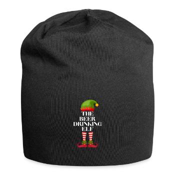 Bière Boire Elfe Matching Groupe familial Noël - Bonnet en jersey - noir - Devant