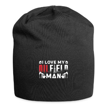 Oilfield workers I love my oilfield oil rig - Jersey Beanie - black - Front