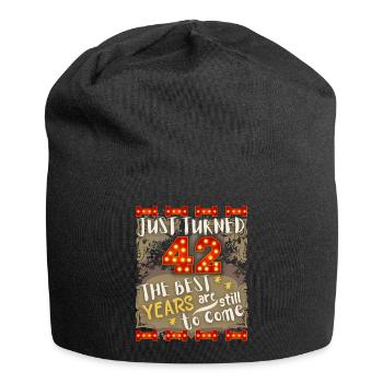 42nd birthday 42 years old vintage design, saying - Jersey Beanie - black - Front