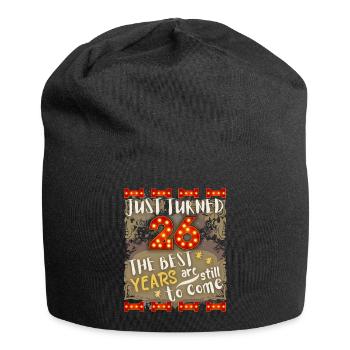 26. Geburtstag 26 Jahre alt Vintage-Design, Spruch - Jersey-Beanie - Schwarz - Vorne
