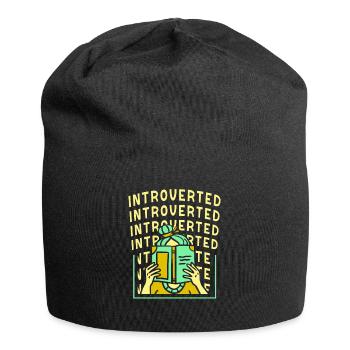Introverted Introverted Sarcasm Shy - Jersey Beanie - black - Front