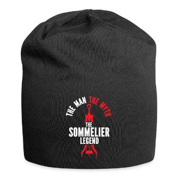 Sommelier Wine Drinking Tasting - Jersey-Beanie - Schwarz - Vorne