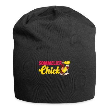 Sommelier Wine Drinking Tasting - Jersey-Beanie - Schwarz - Vorne