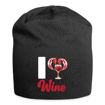 Sommelier Wine Drinking Tasting - Jersey-Beanie - Schwarz - Vorne