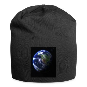 Erde - Jersey-Beanie - Schwarz - Vorne