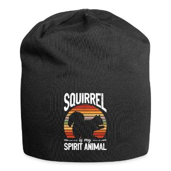 Squirrel is my spirit - Jersey Beanie - black - Front