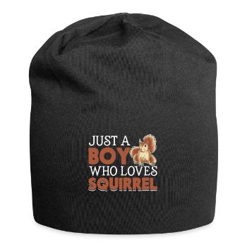 Squirrel Lover Squirrel - Just a boy who - Jersey Beanie - black - Front