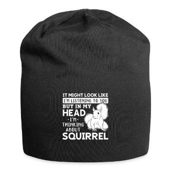 J’ai peut-être l’impression d’écouter... - Bonnet en jersey - noir - Devant