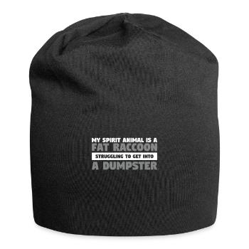 My Spirit Animal Is A Fat Raccoon Raccoons - Jersey Beanie - black - Front