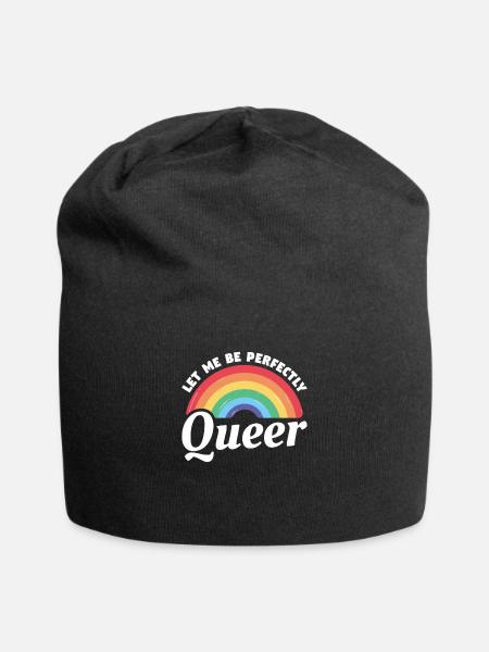 Let Me Be Perfectly Queer LGBT Pride Awareness - Jersey-Beanie - Schwarz