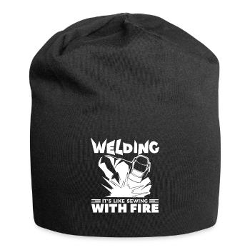 Souder, c’est comme coudre avec un métallurgiste de feu - Bonnet en jersey - noir - Devant