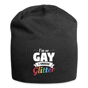 Je suis tellement gay que j’éternue Glitter LGBT Bisexual Pride - Bonnet en jersey - noir - Devant