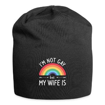 I'm Not Gay But My Wife Is LGBT Bisexual Pride - Jersey-Beanie - Schwarz - Vorne