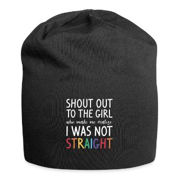 Shout Out To The Girl Who Made Me Realize I Was - Jersey-Beanie - Schwarz - Vorne