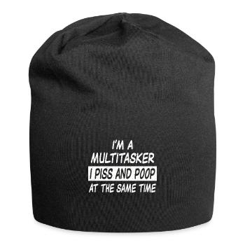 Multitasker piss and poop - Jersey-Beanie - Schwarz - Vorne