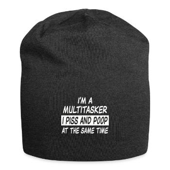 Multitasker piss and poop - Jersey-Beanie - Anthrazit - Vorne